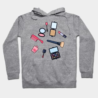 Cosmetics / make-up cartoon illustration Hoodie